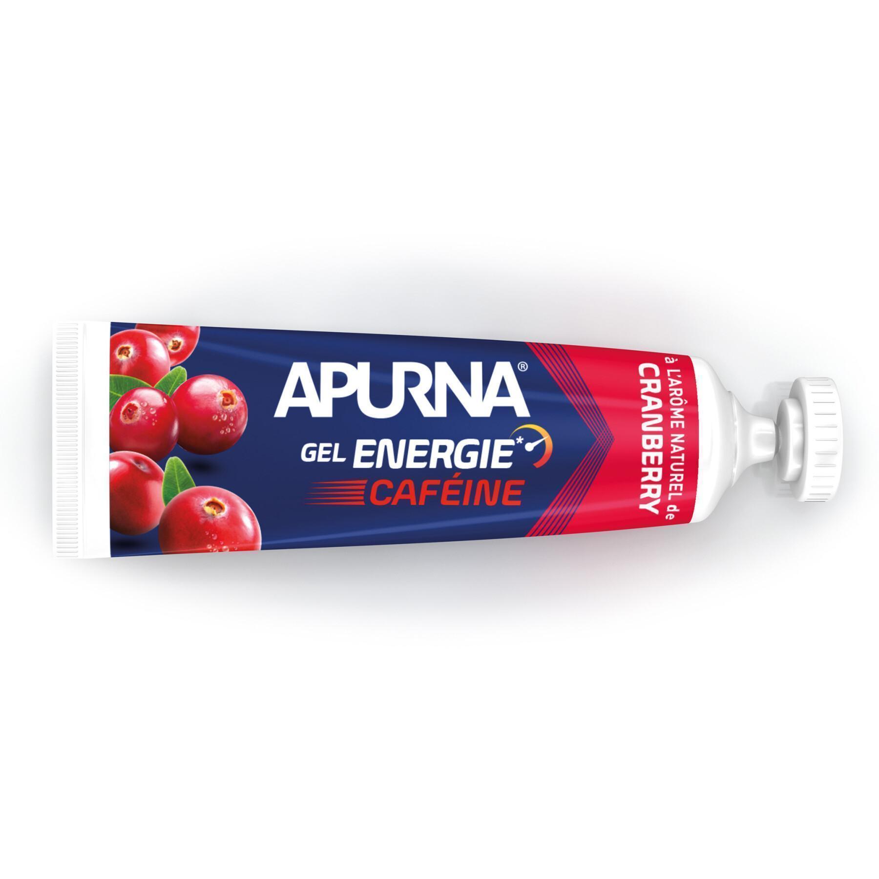 Batch of 25 gels Apurna Energie caféine cranberry - 35g