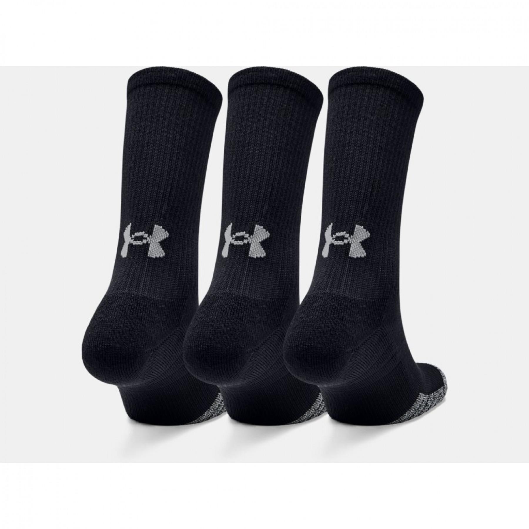 Pack of 3 pairs of high socks Under Armour HeatGear® Crew - Socks - Men ...