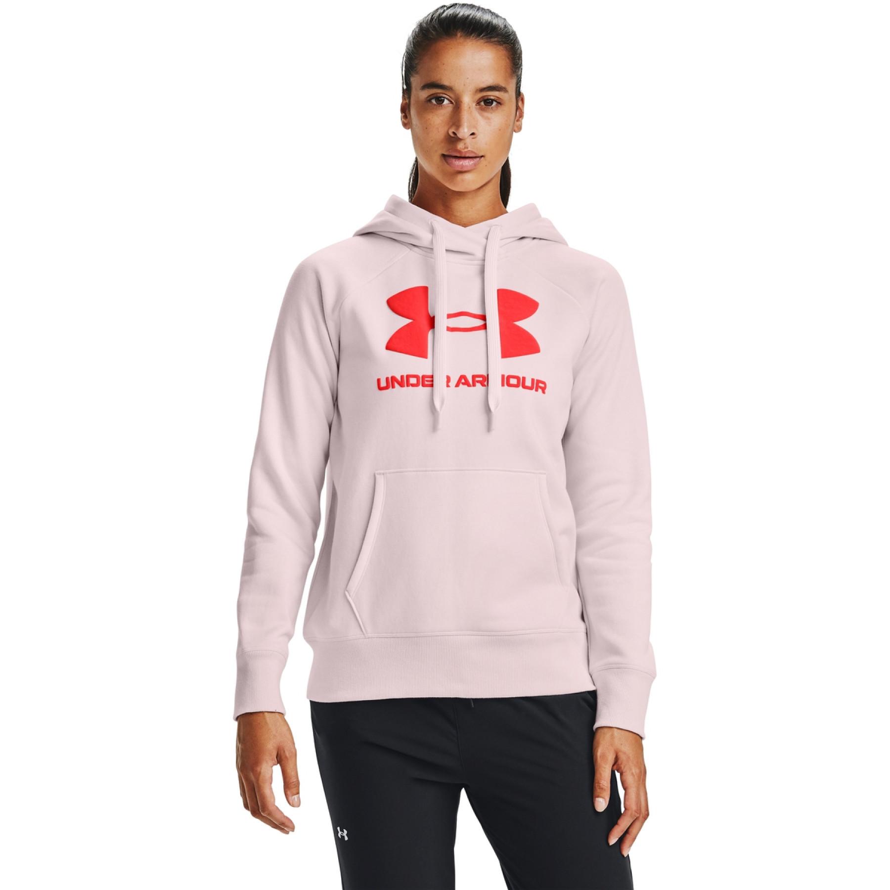 Women's hoodie Armour avec logo Rival Fleece