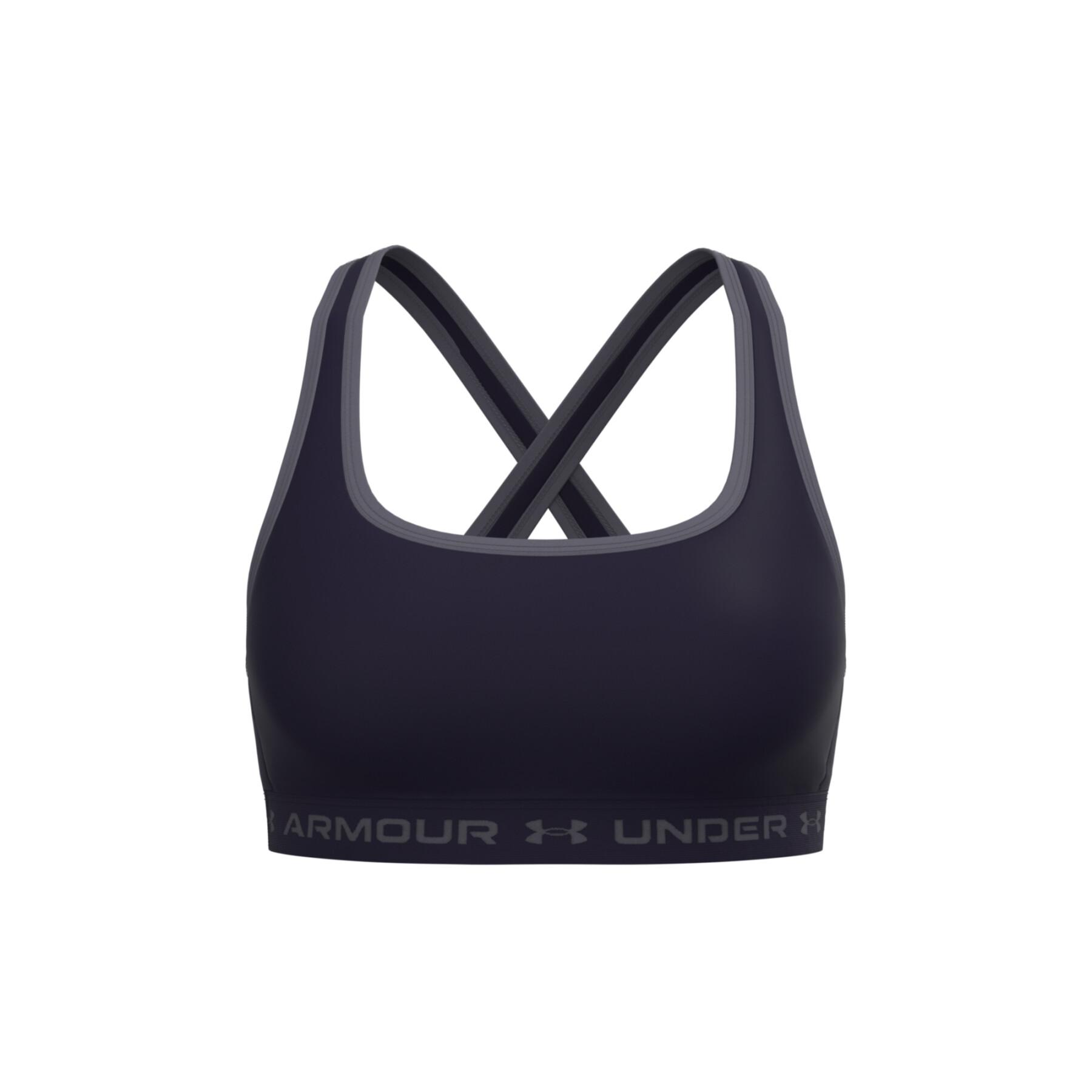 Women's moderate support sports bra Under Armour® Crossback - Textile -  Handball wear