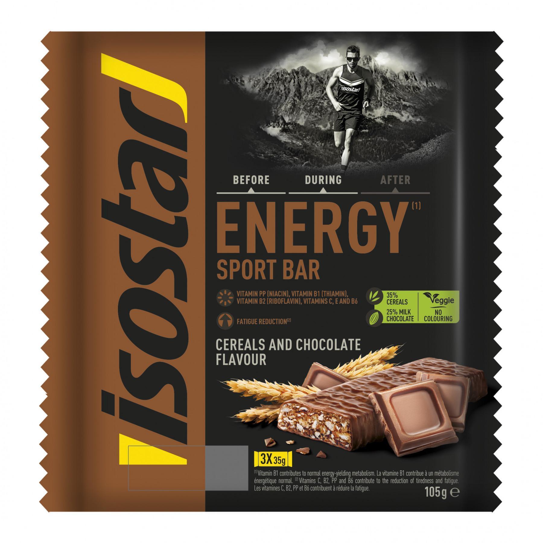 Bars Isostar Energy Chocolate 3 x 40g (20 boîtes) 