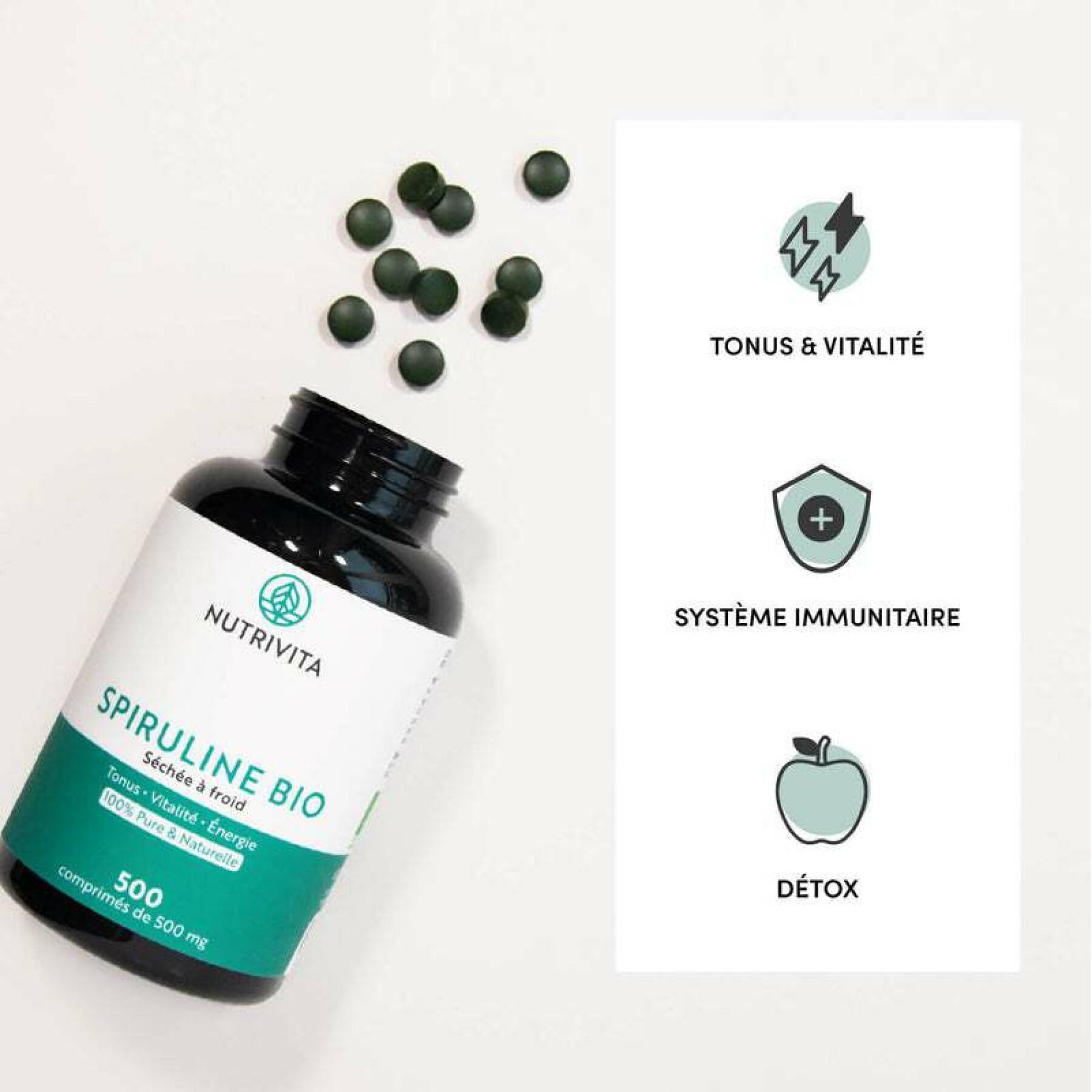 Food supplement spirulina bio - 500 tablets Nutrivita