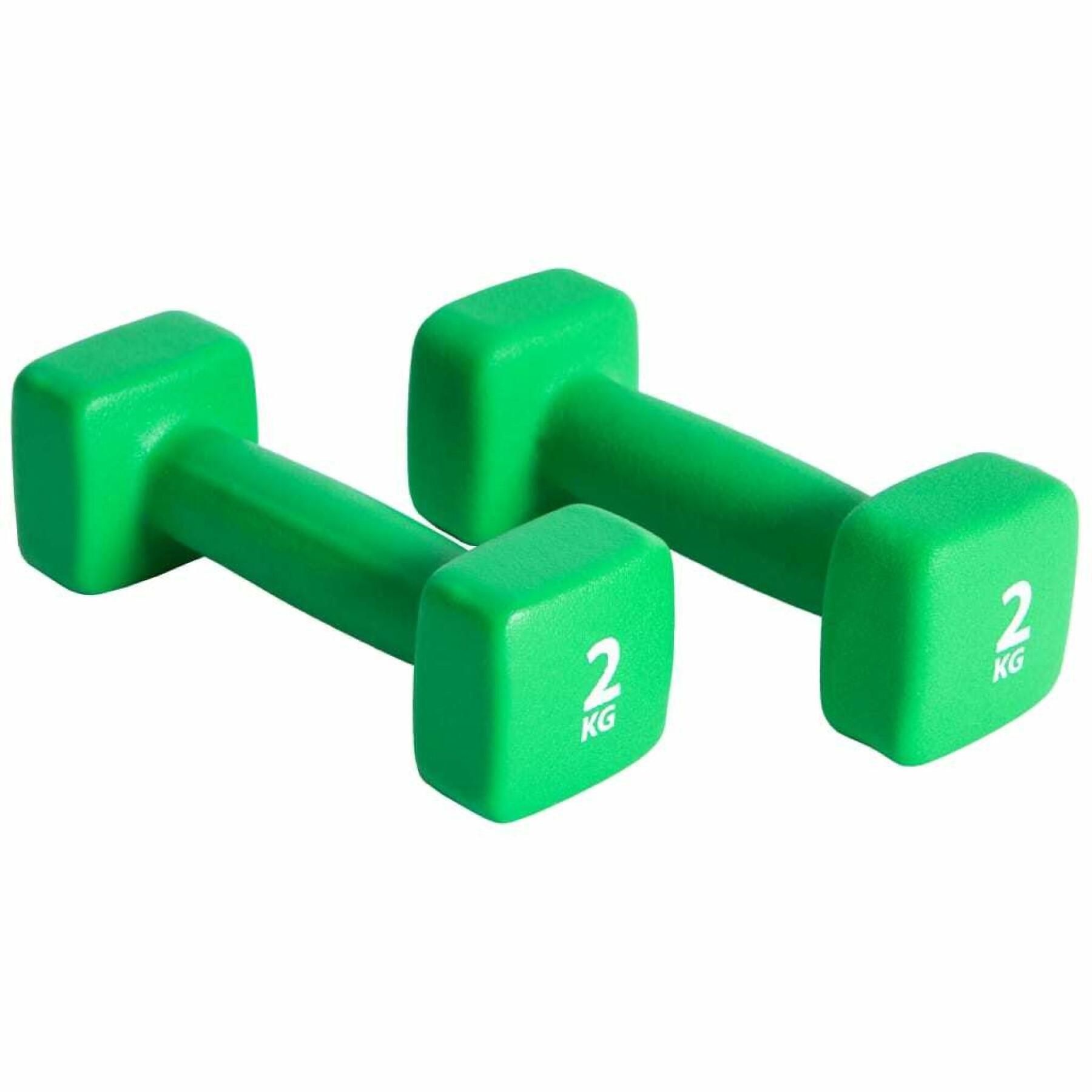 Pair of dumbbells Pure2Improve neoprene 2x 2Kg - Fitness and