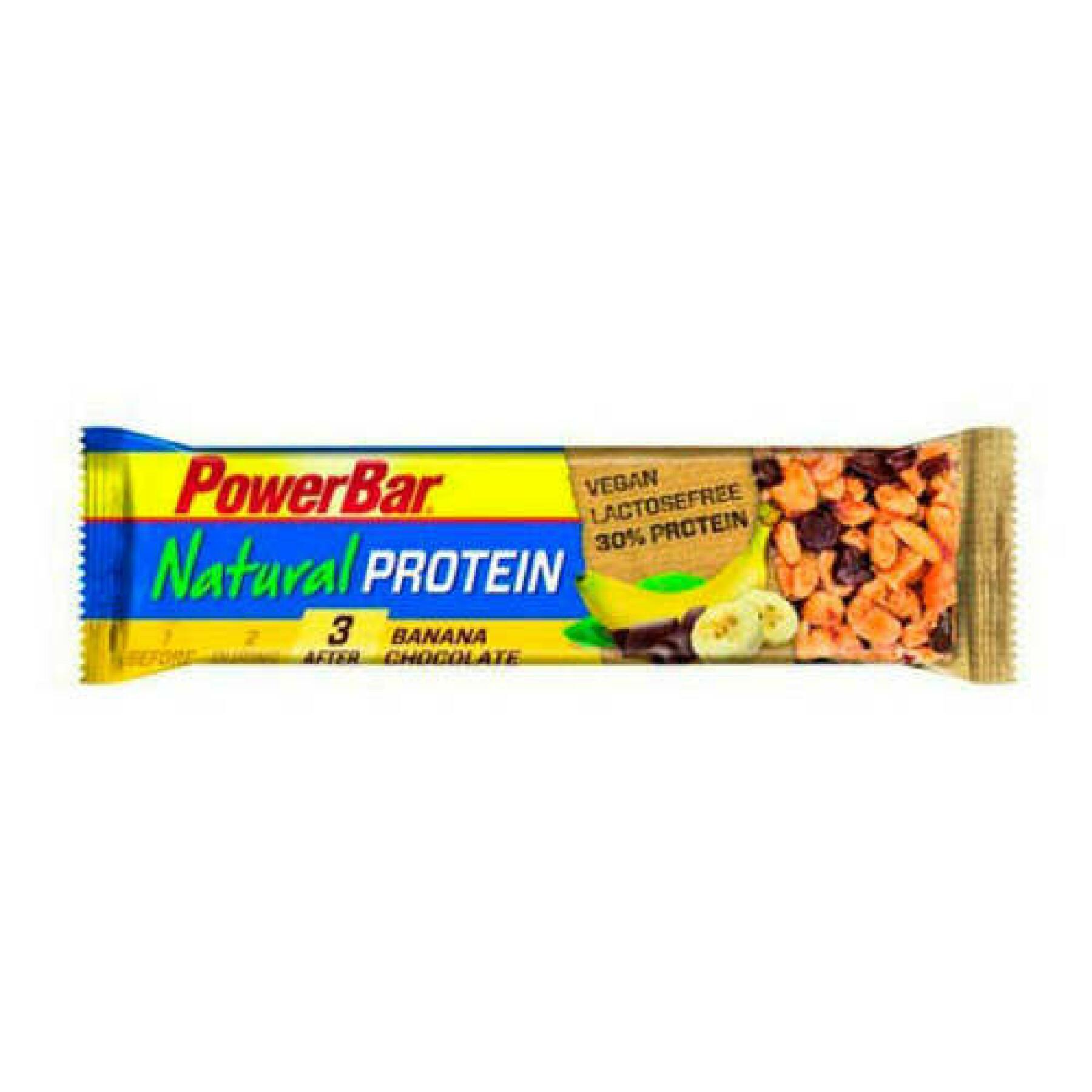 Batch of 24 bars PowerBar Natural Protein Vegan - Banana Chocolate