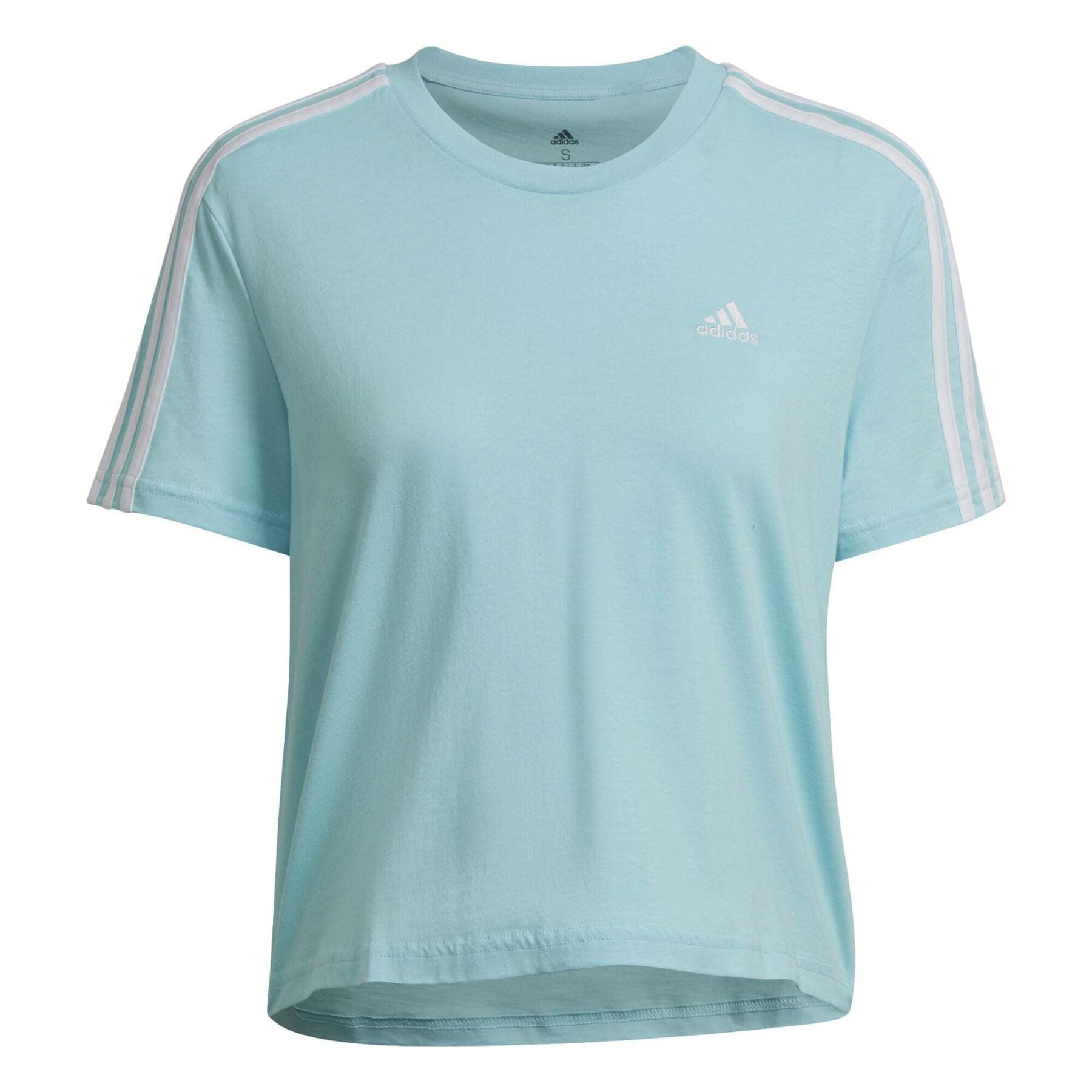 Absorb Make a bed tuition fee Loose-fitting short T-shirt with 3 stripes adidas Essentials