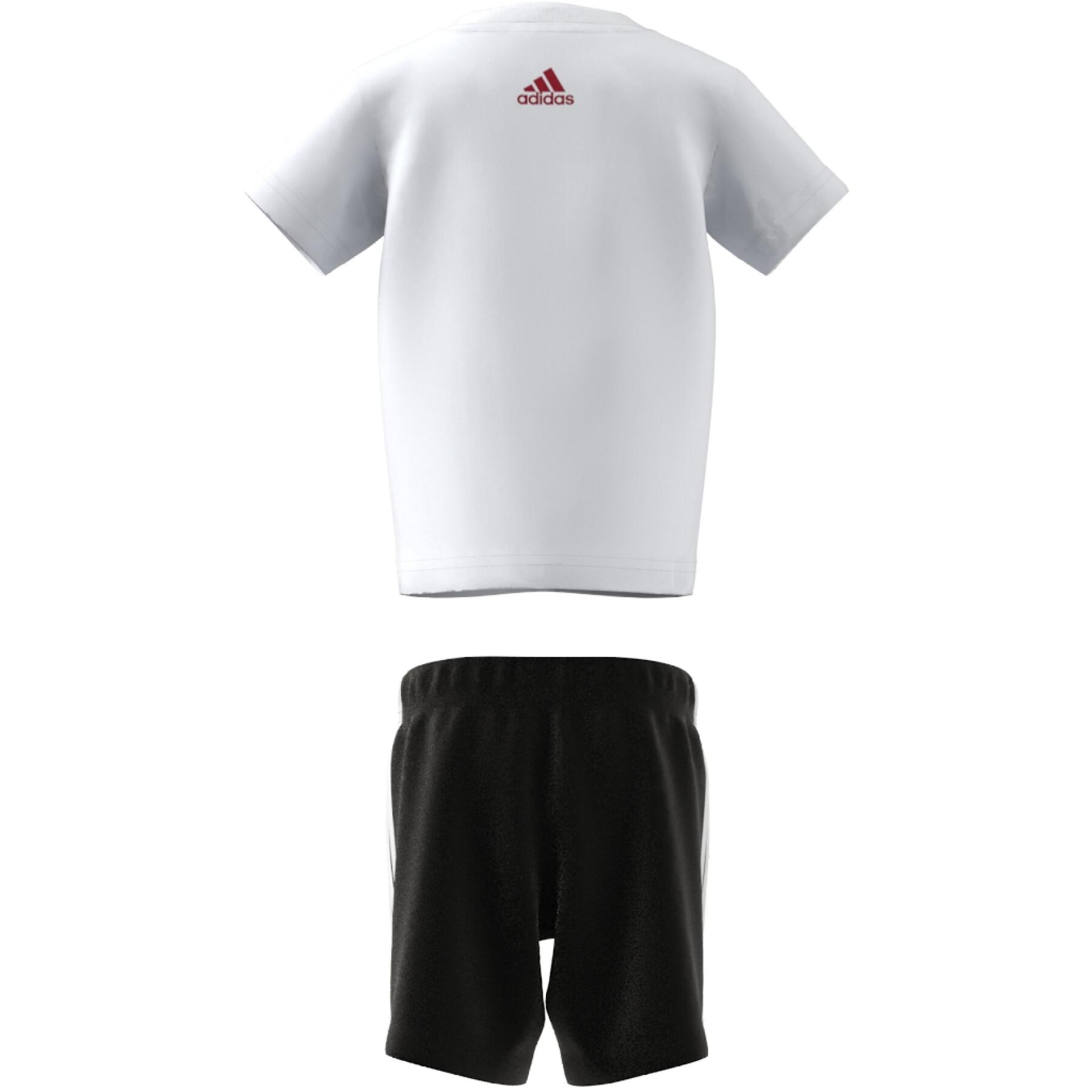 adidas and adidas Organic - Lifestyle 3-Stripes set Essentials Lineage - Brands cotton t-shirt - shorts