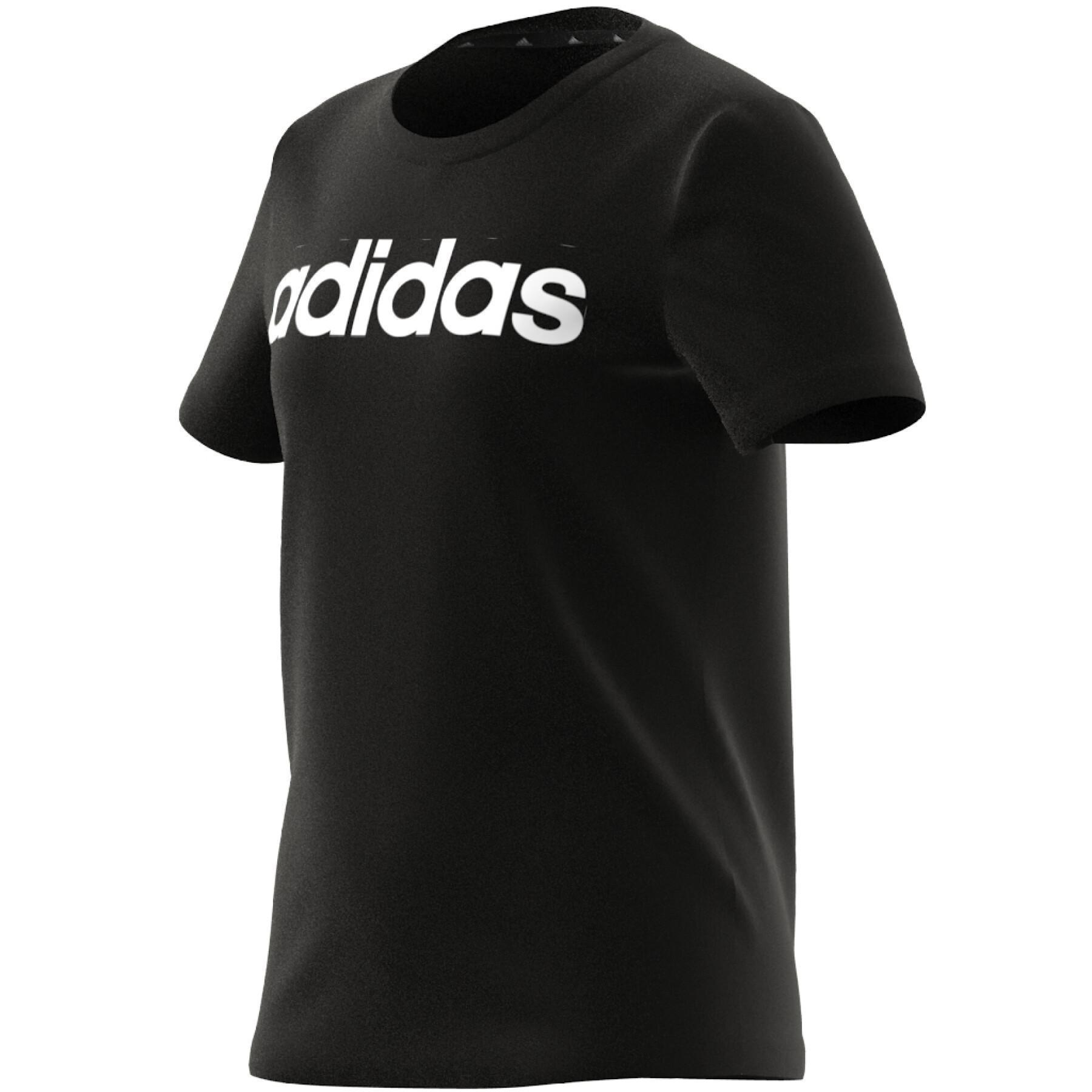 Handball logo wear cotton Logo polos adidas Textile Linear Essentials T-shirts - - t-shirt and Girl\'s -