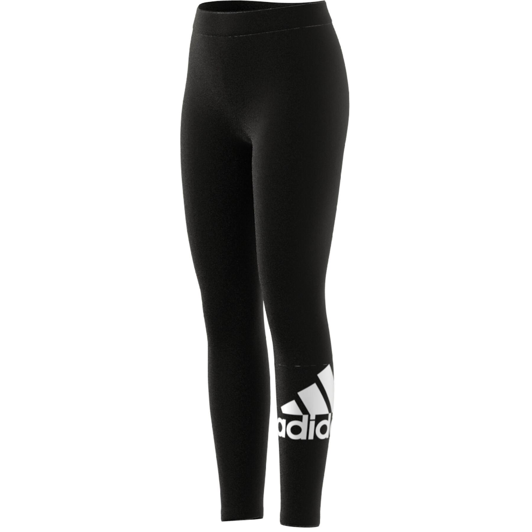 - Legging - Big girl Textile Handball Logo Baselayers adidas cotton wear - Essentials