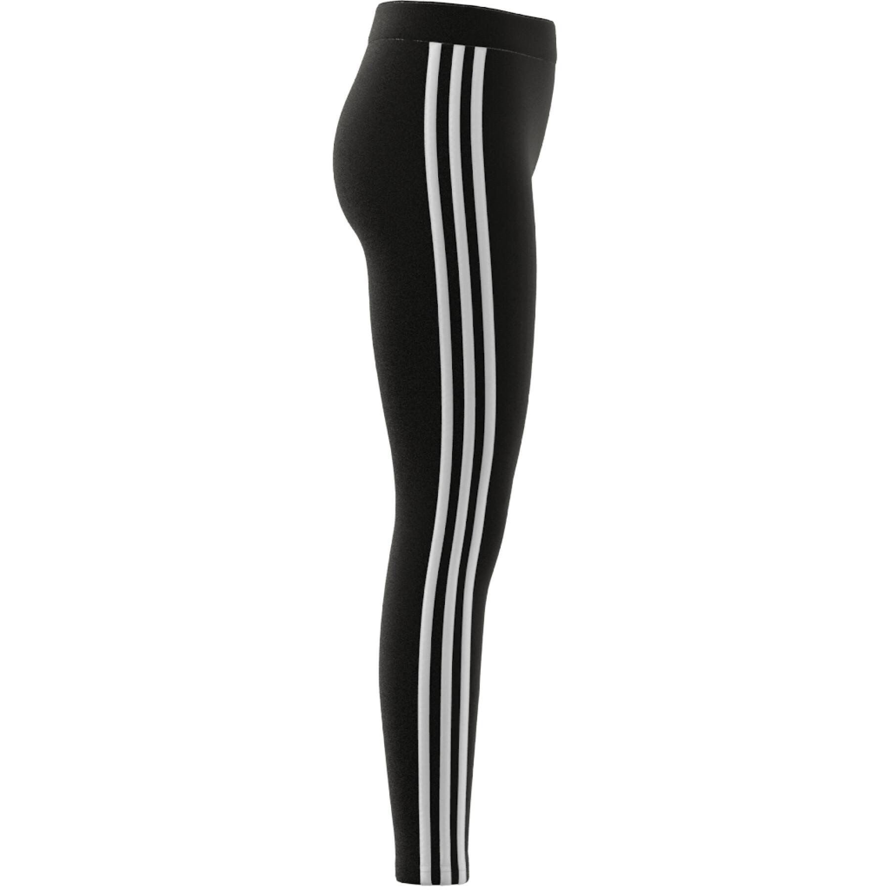 Adidas Girls Essentials 3-Stripes Leggings Black White - Donaghys