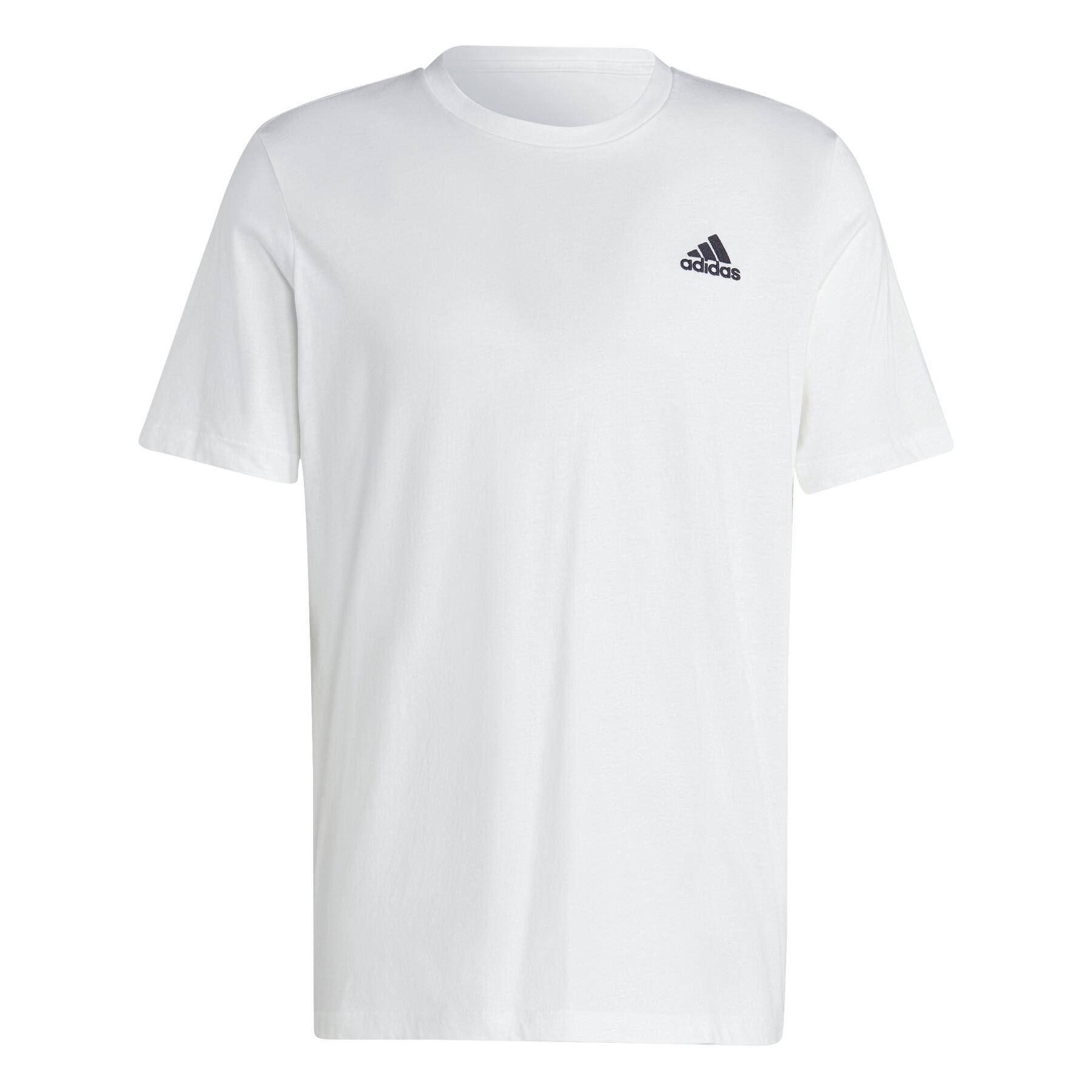 Simple embroidered small logo jersey adidas Essentials