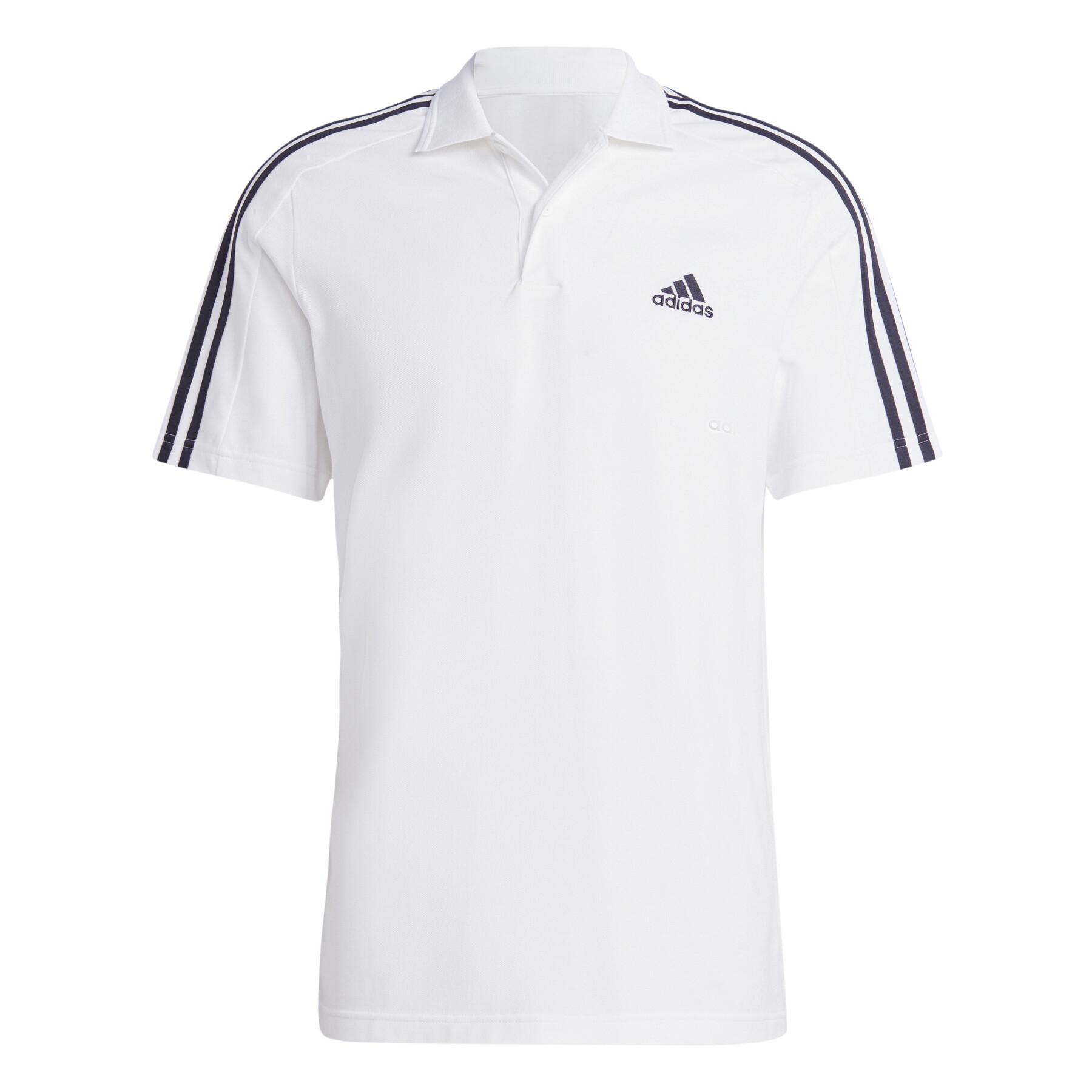 Polo and small embroidered logo in piqué adidas Essentials 3-Stripes - adidas - - Handball wear