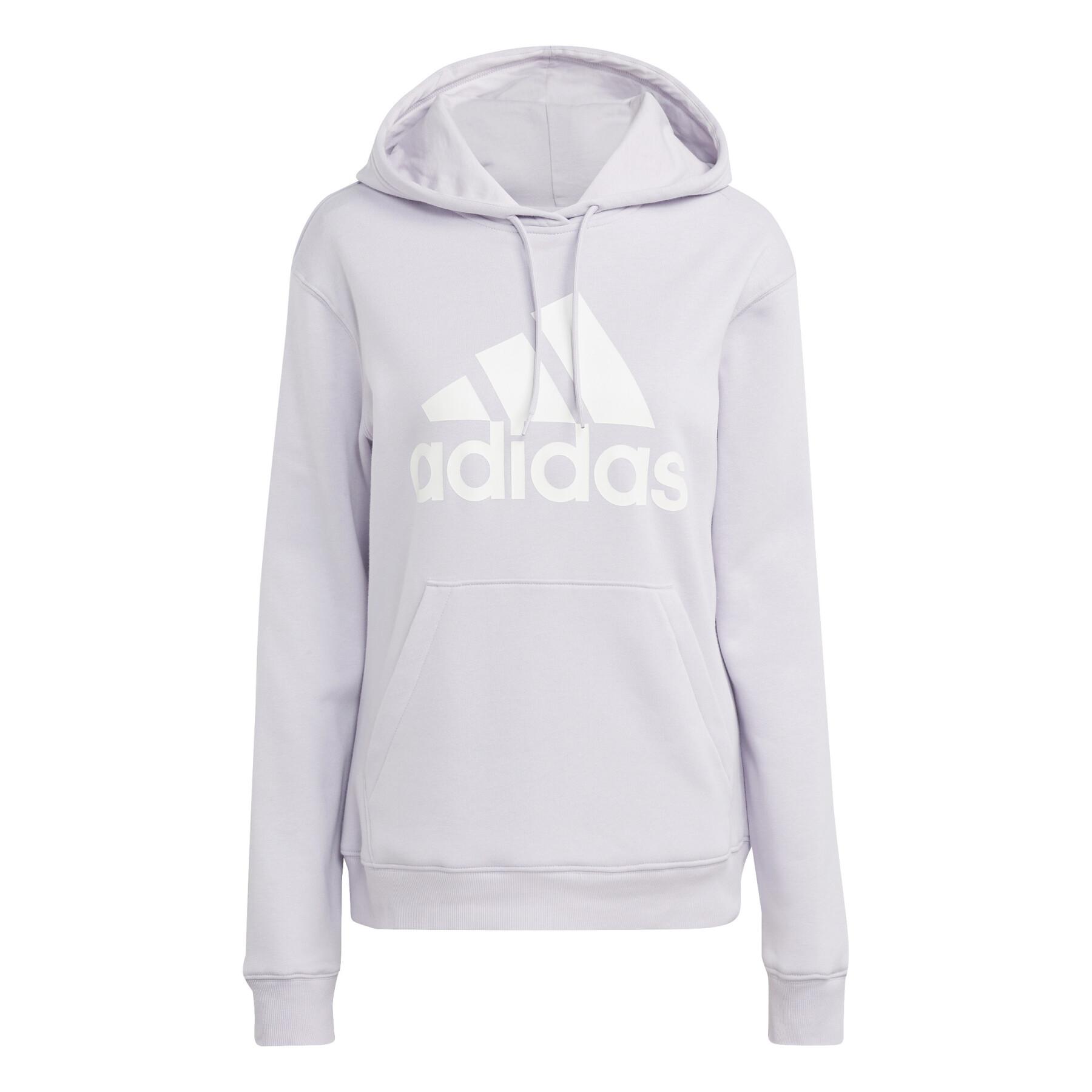 Sweatshirt regular hooded fleece woman adidas Essentials Big Logo - adidas  - Brands - Handball wear