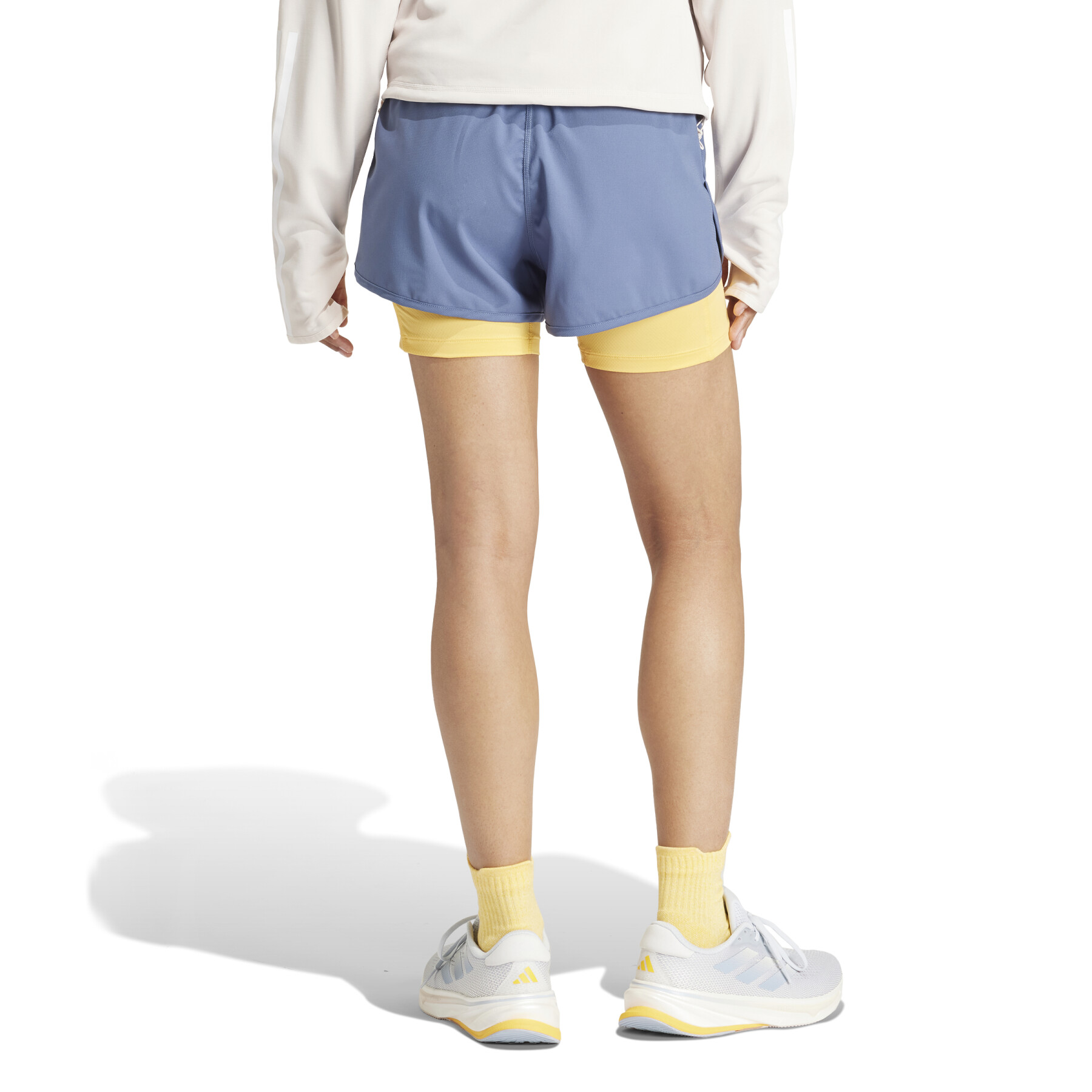 Women's 2-in-1 shorts adidas Own the Run 3 Stripes