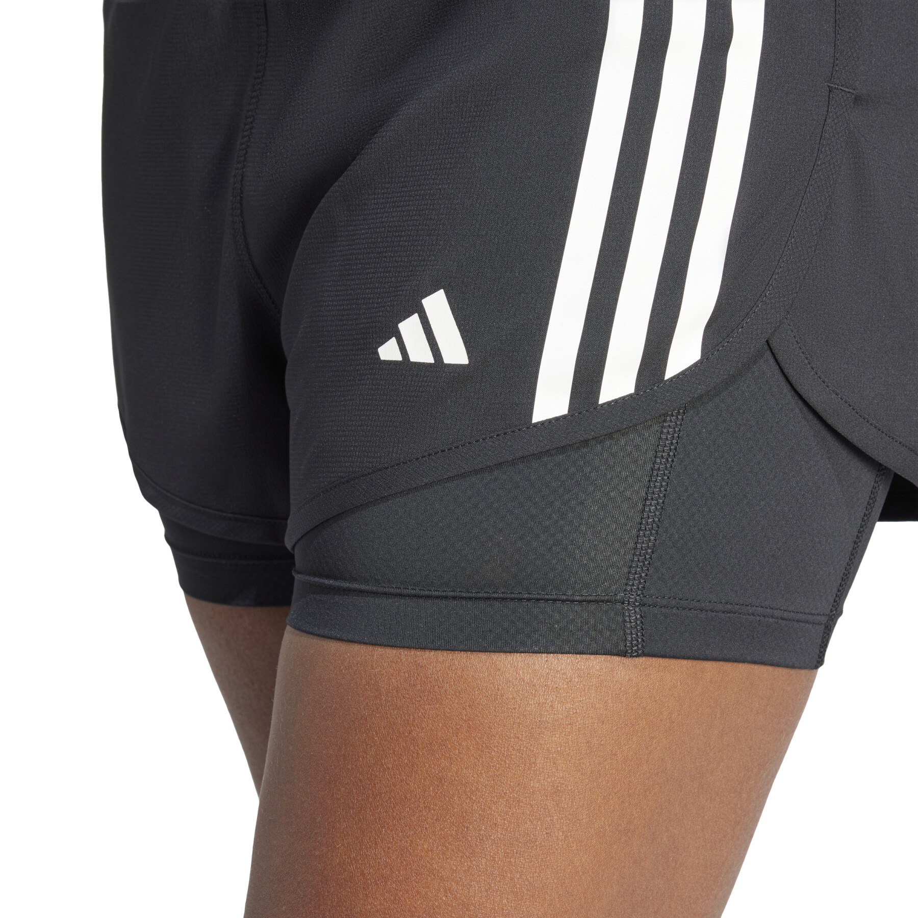 Women's 2-in-1 shorts adidas Own the Run 3 Stripes