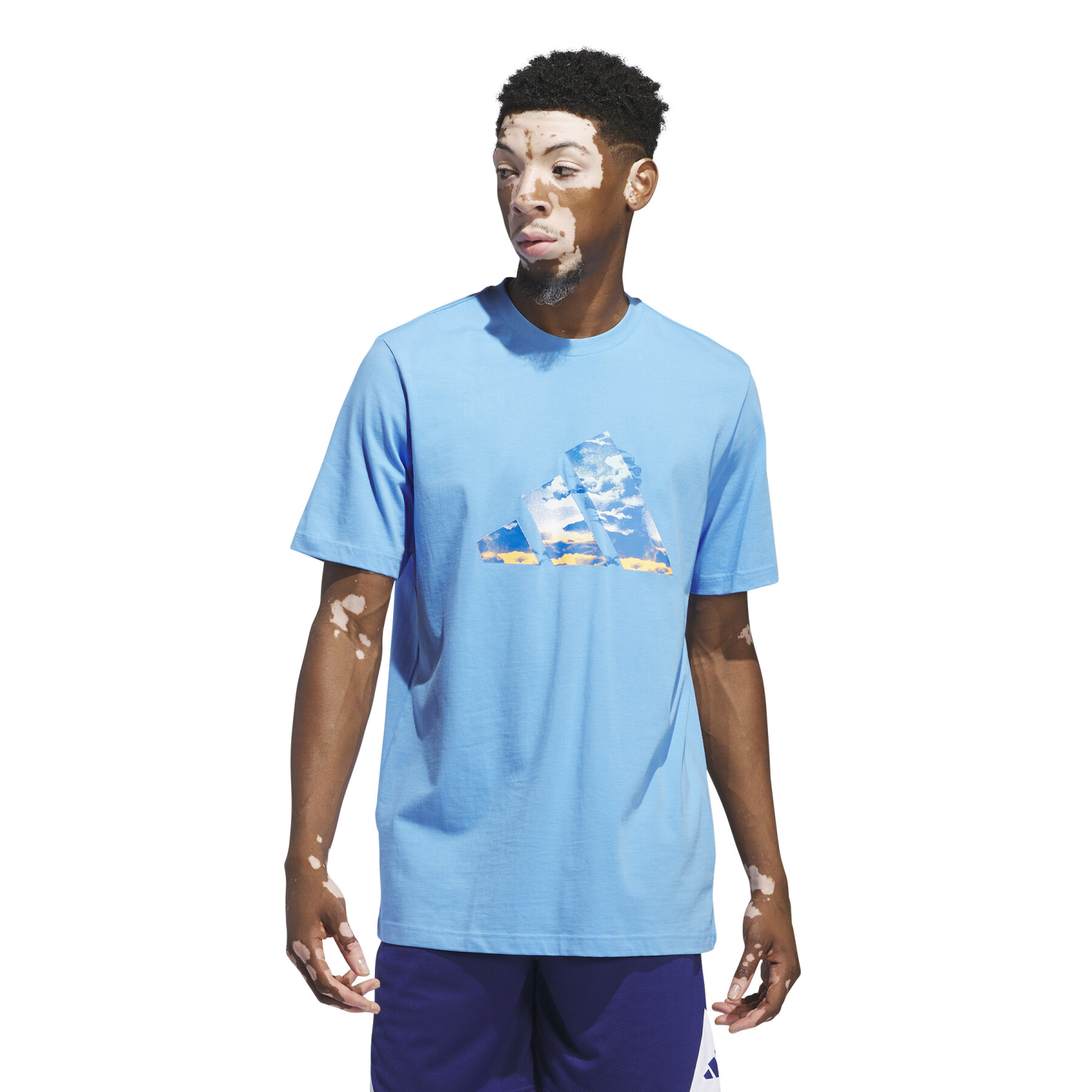 T-shirt adidas Blue Summer Logo Graphic
