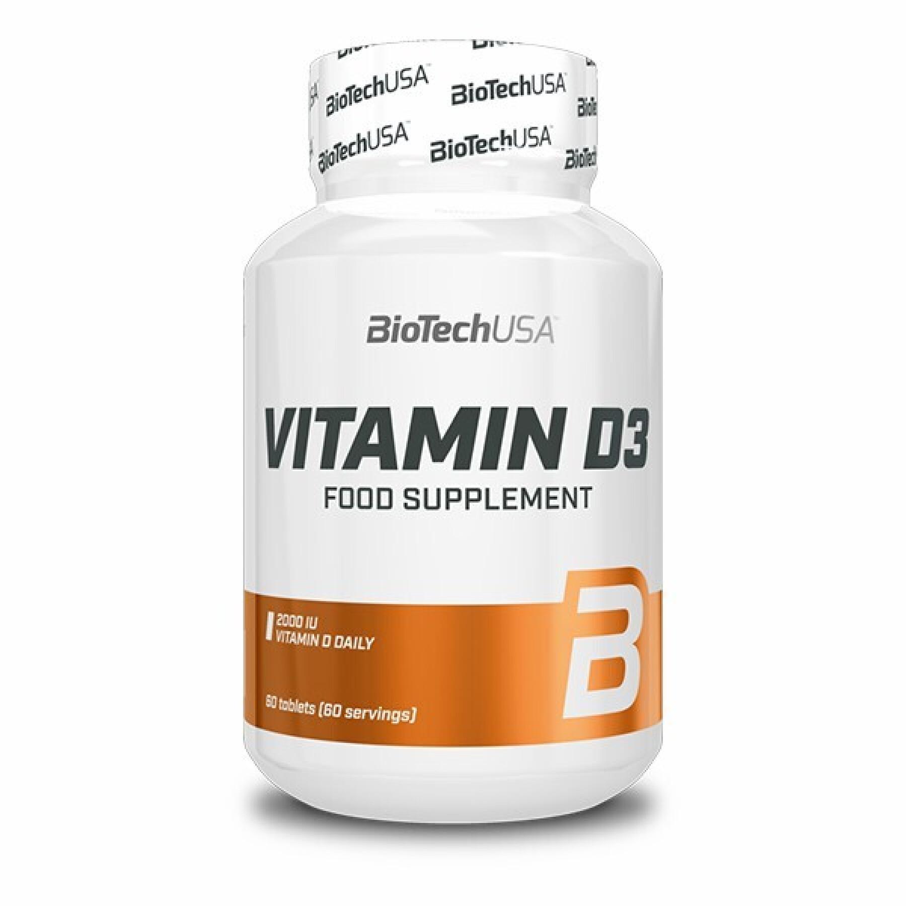 Pot of food supplements 60 tablets Biotech USA Vitamin D3 50mcg