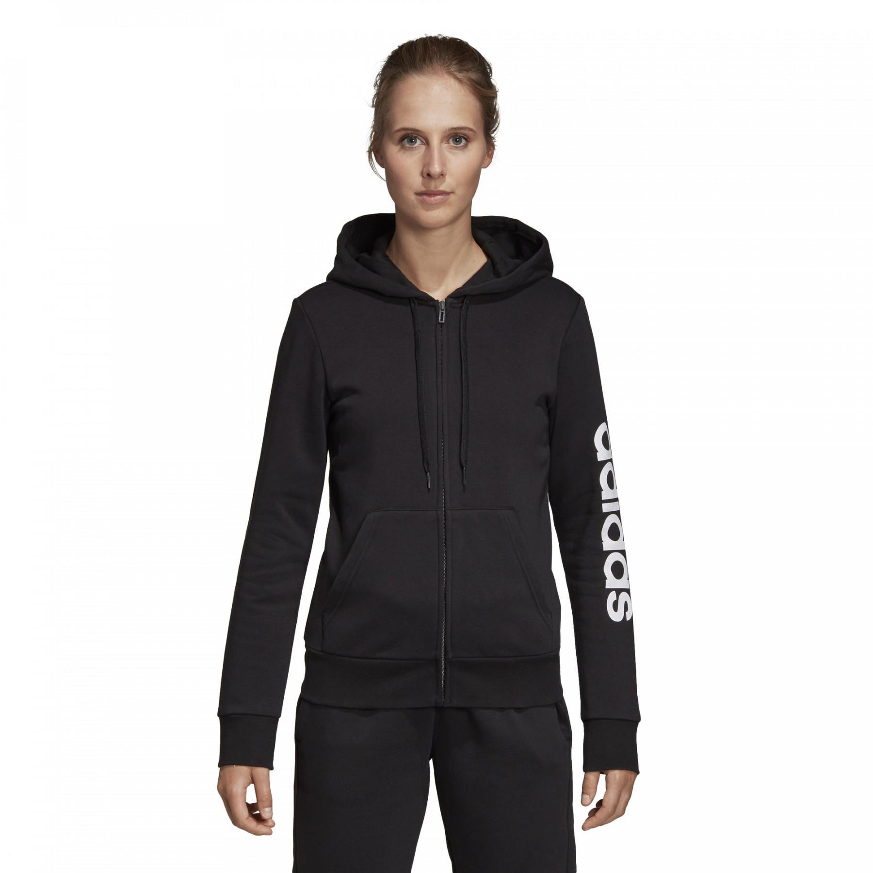 Women's hooded jacket adidas Essentials Linear Fleece