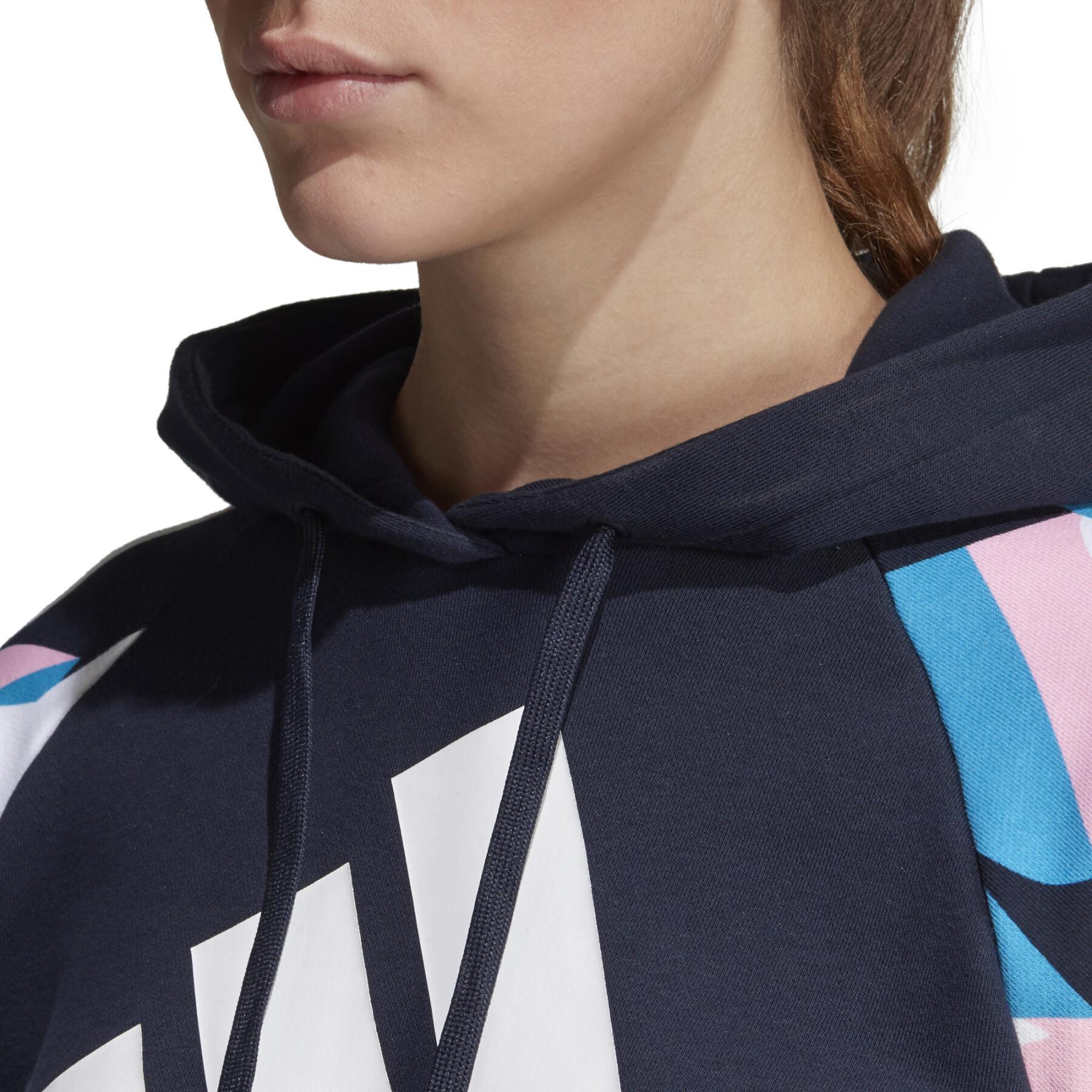 Women's hoodie adidas Sport ID Printed Crop