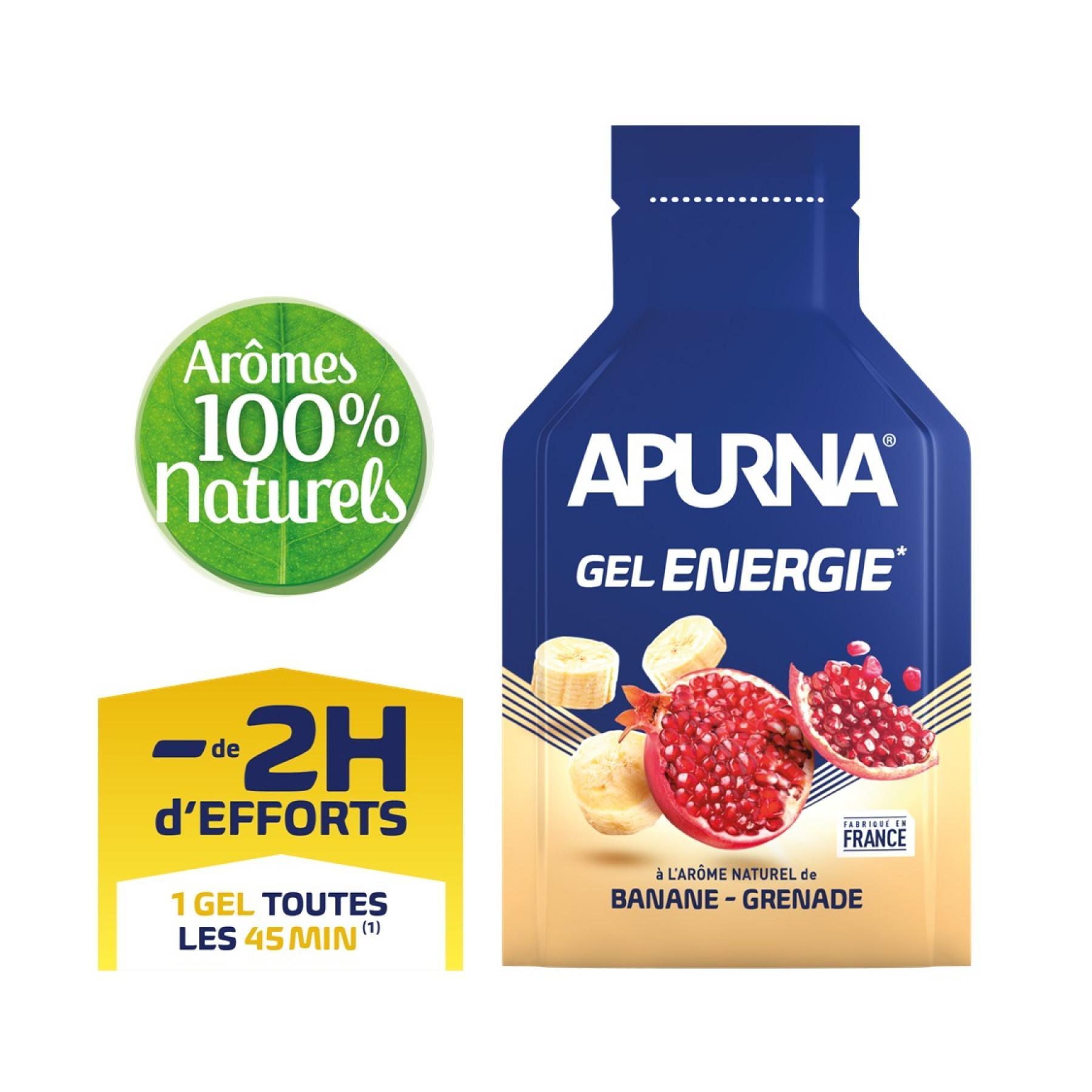Batch of 24 gels Apurna Energie banane grenade - 35g