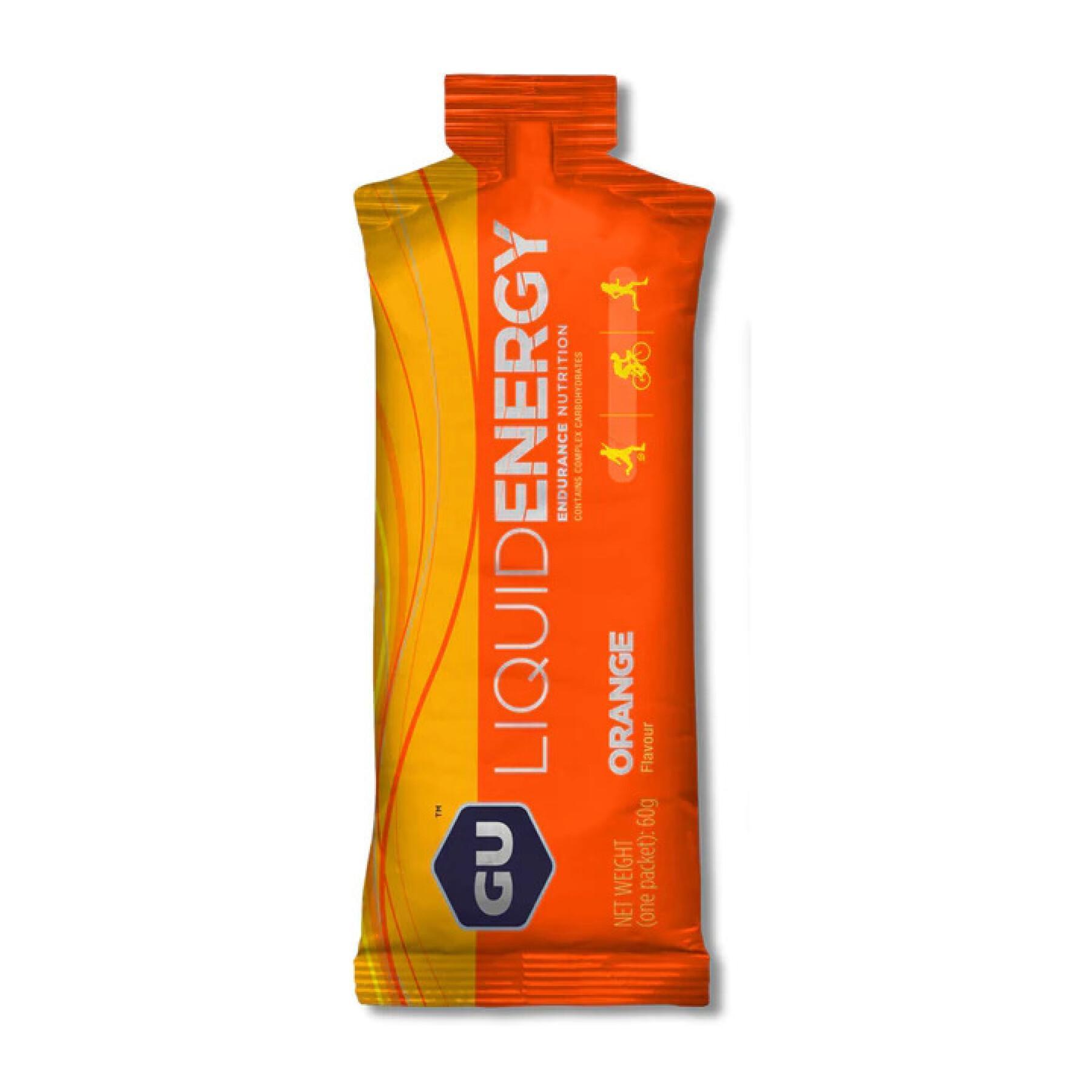 Box of 12 energy gels - orange Gu Energy