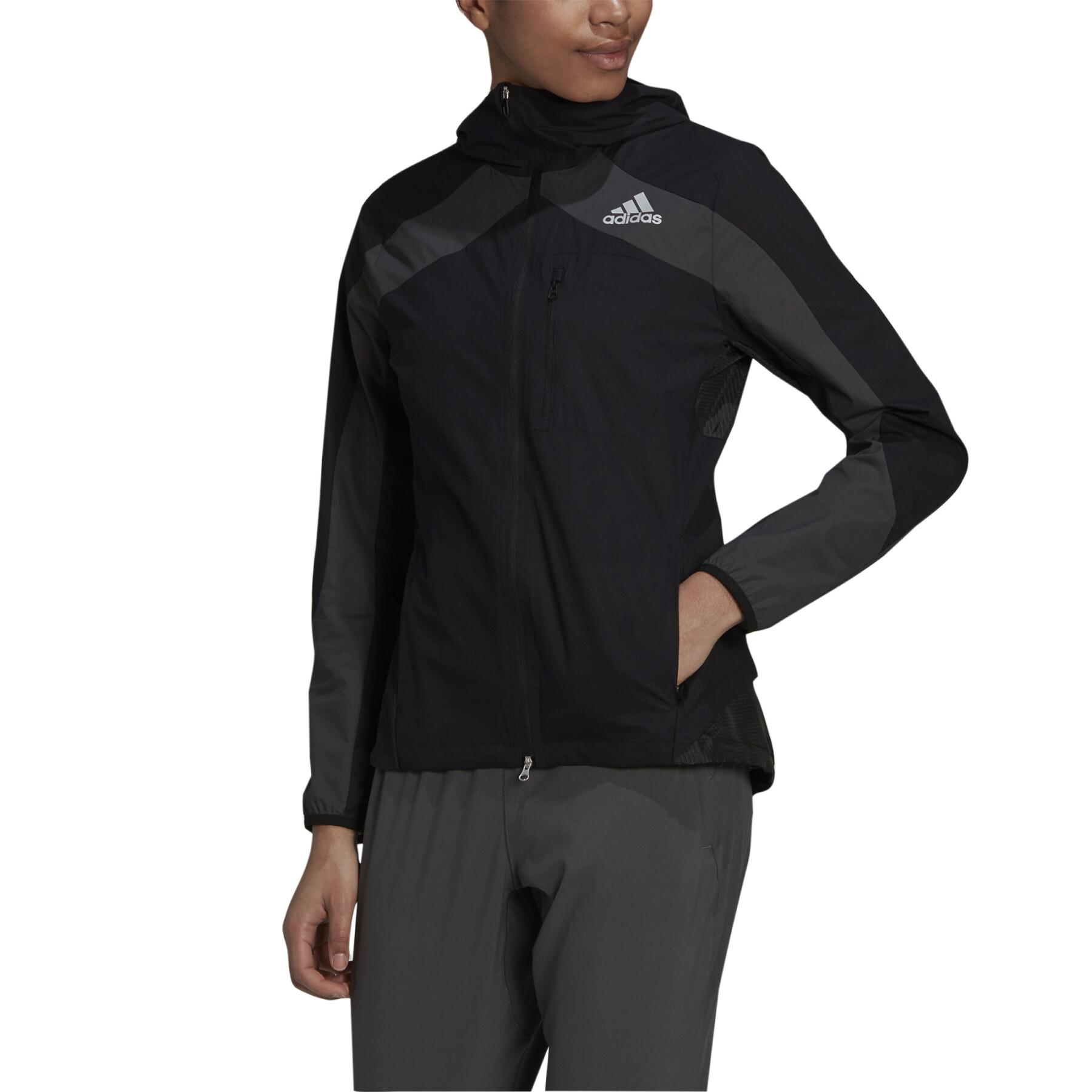 Women's hooded jacket adidas Adizero Marathon