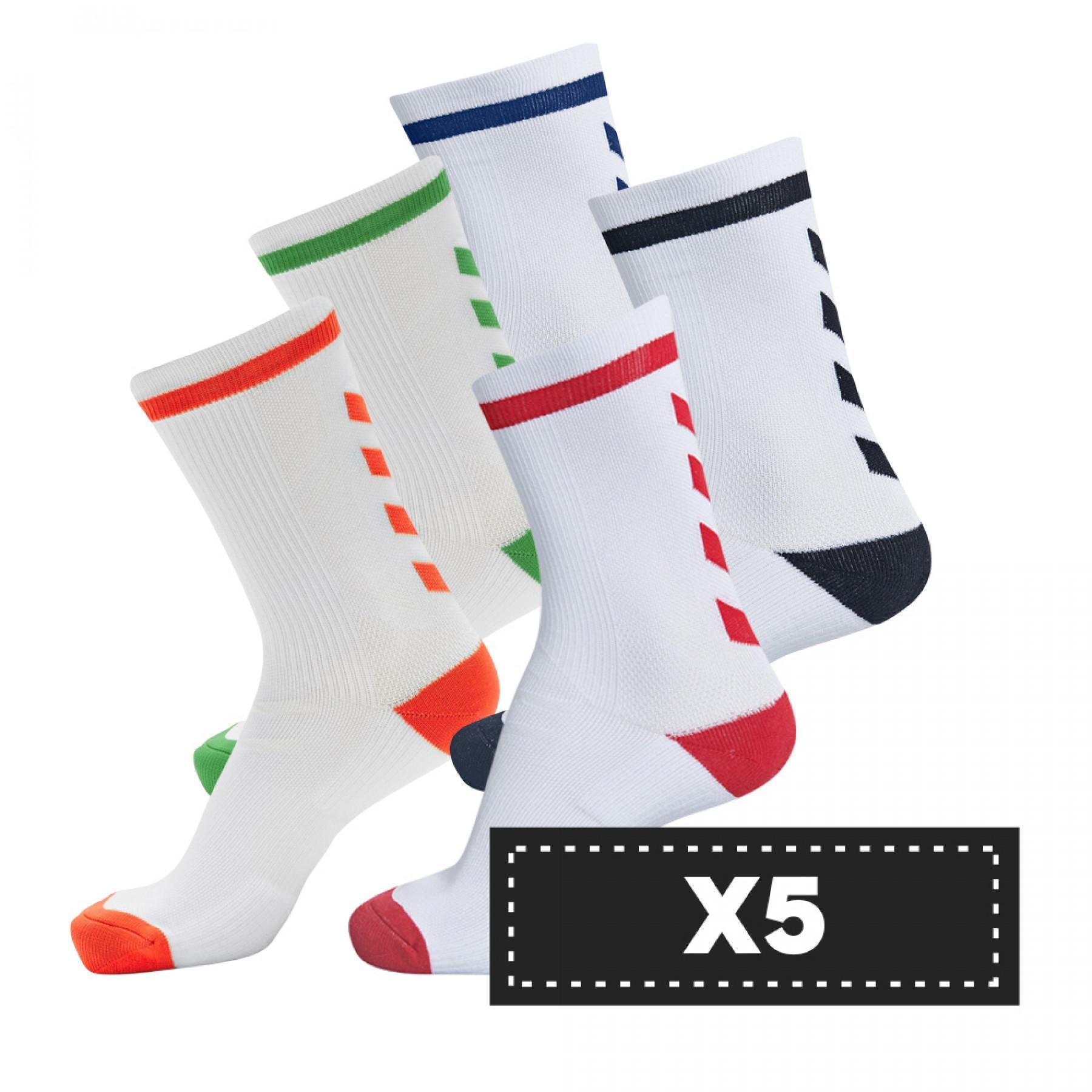 Pack of 5 pairs socks Hummel Elite Indoor Low au choix)