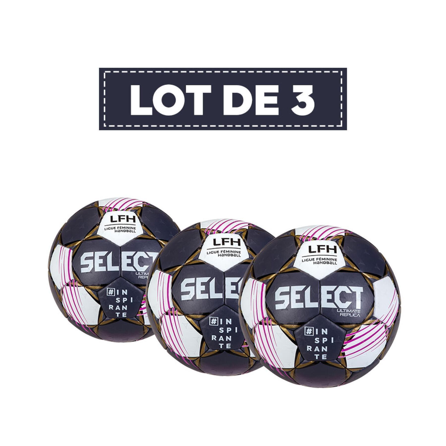 Set of 3 official ultimate handballs LFH 2022/2023 [Taille2]