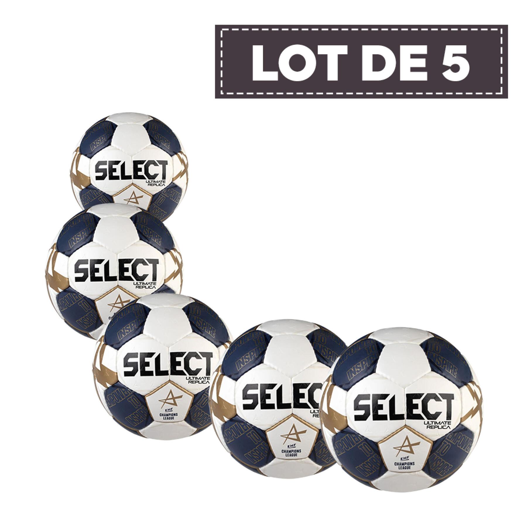 Pack of 5 handballs Select Ultimate Replica CL V21