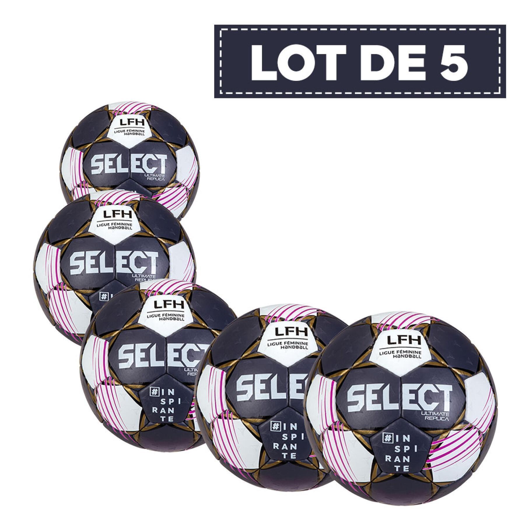 Set of 5 official ultimate handballs LFH 2022/2023 [Taille2]
