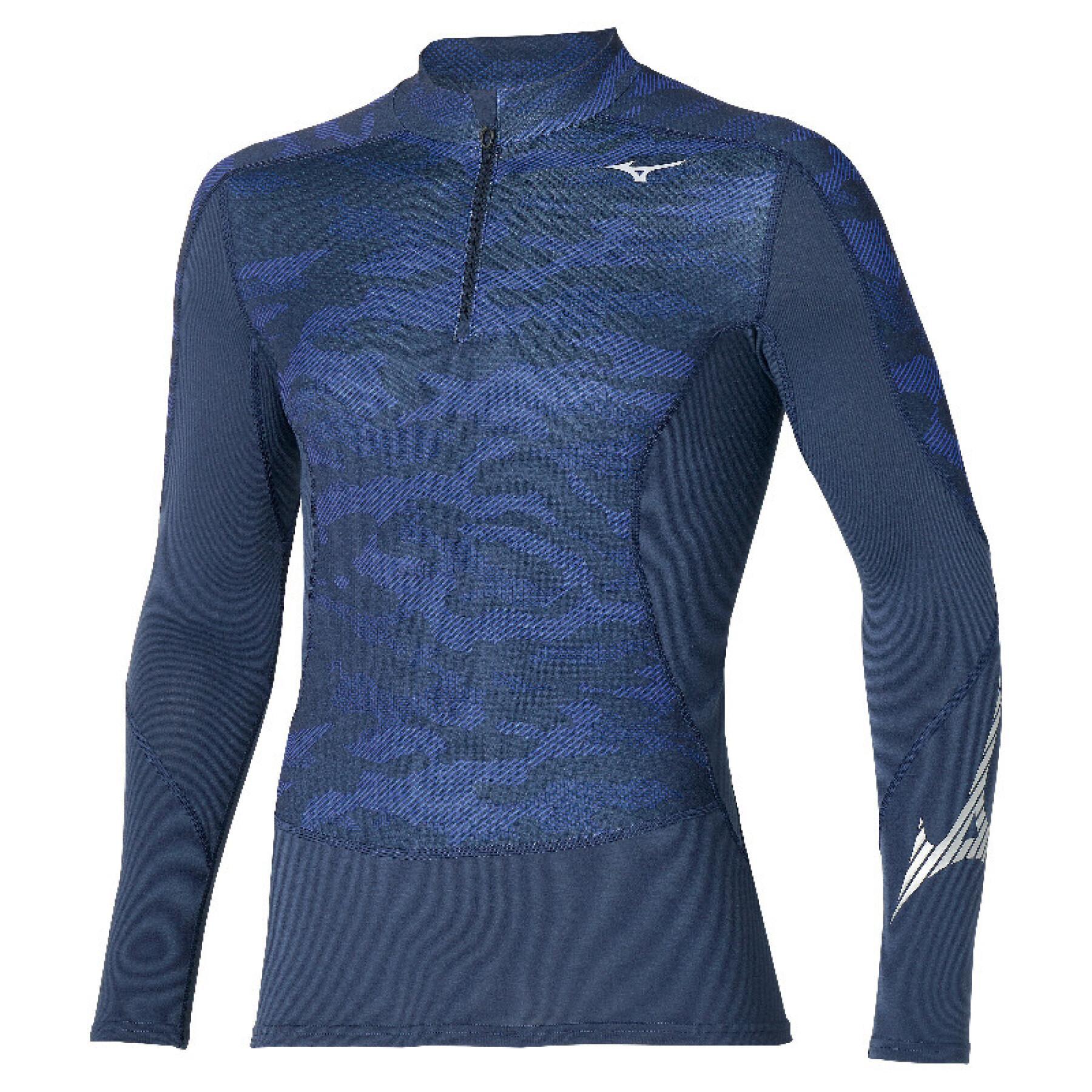 Long-sleeved half-zip jersey Mizuno Breath Thermo Virtual G3