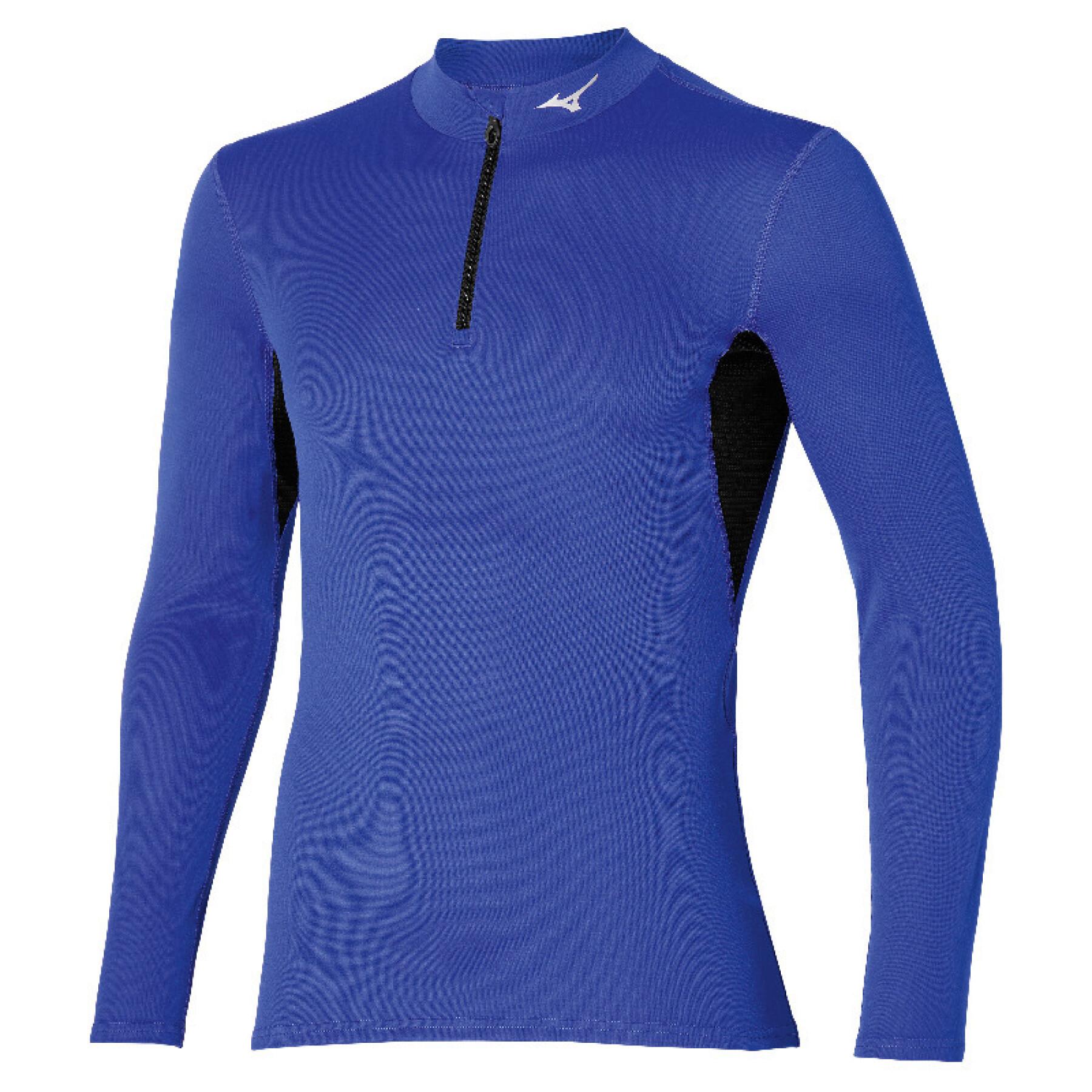 Long-sleeved half-zip jersey Mizuno Breath Thermo Mid Weight