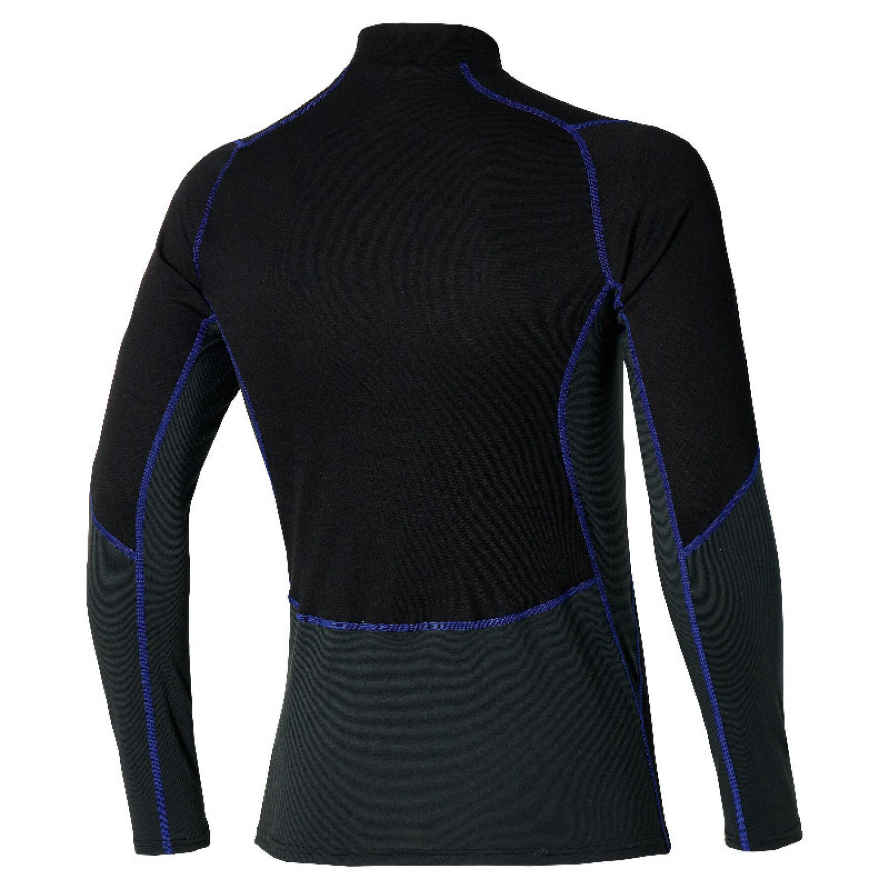 Long-sleeved half-zip jersey Mizuno Breath Thermo Merino Wool