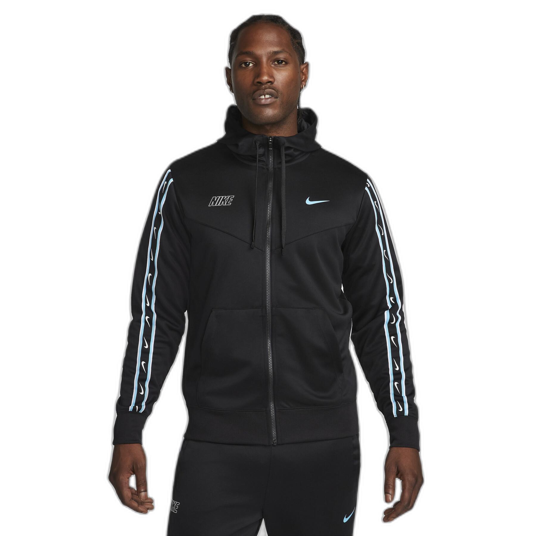 Zip-up hooded tracksuit jacket Nike Repeat