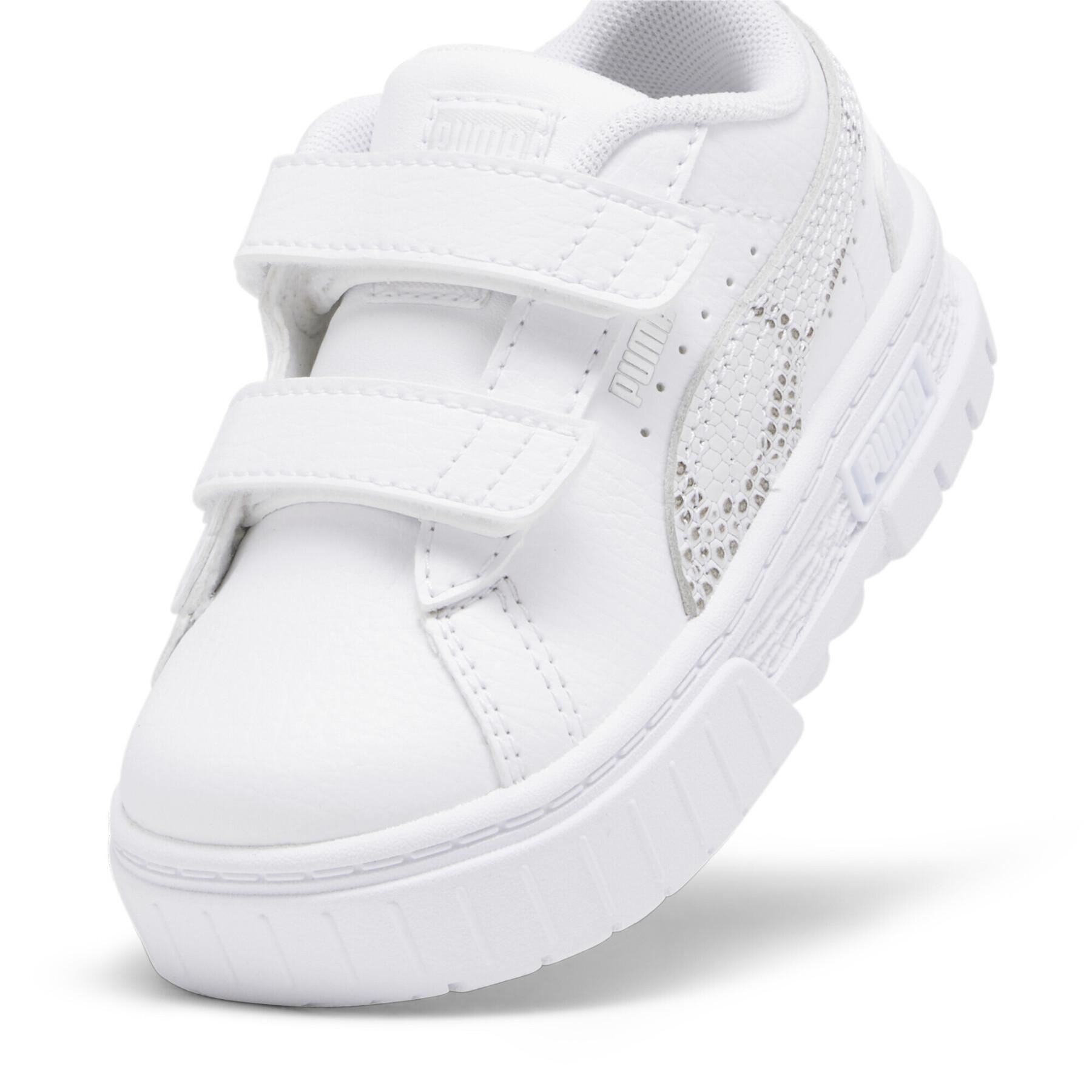 Classic White Puma Velcro Leather Trainers for Men