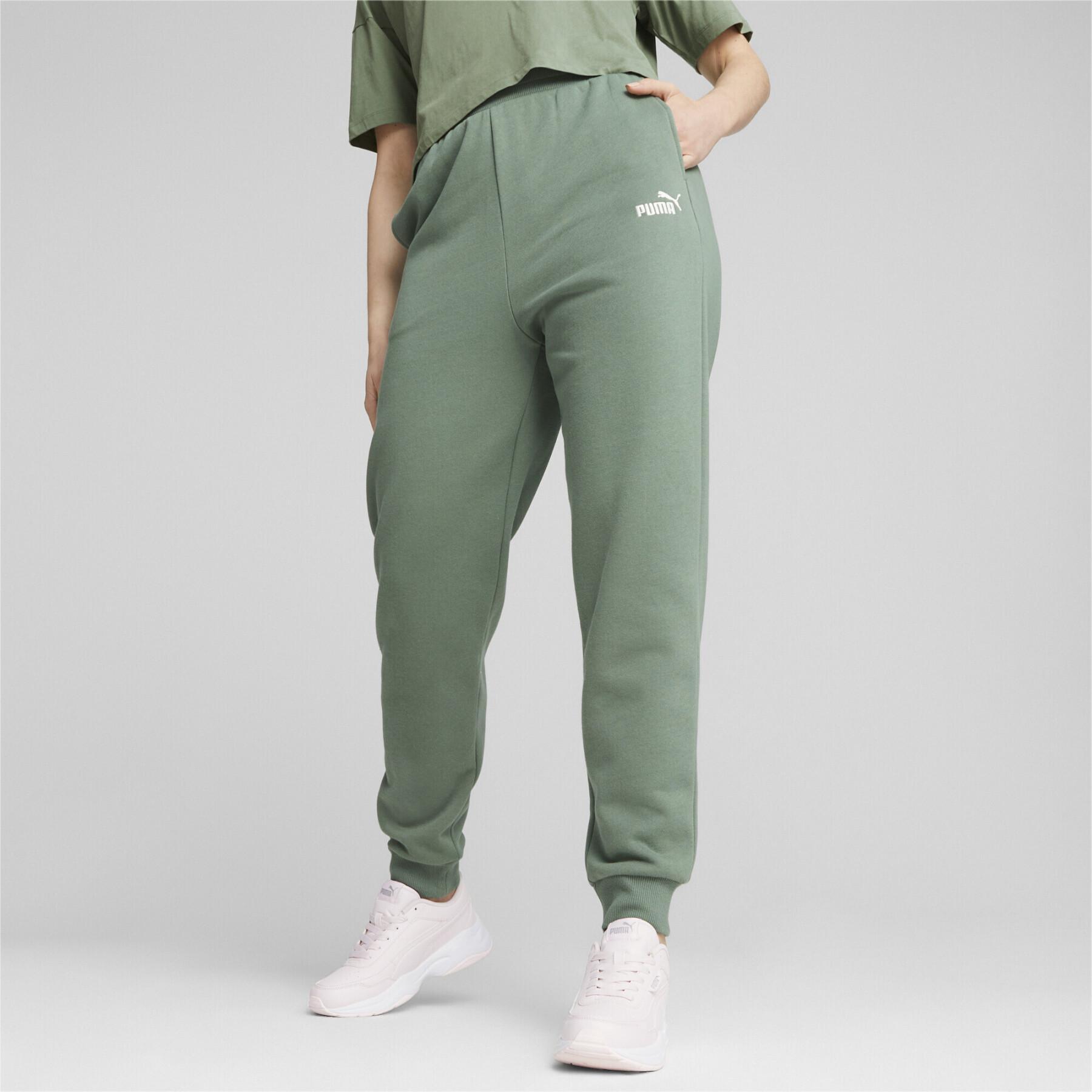 Women's embroidered high-waisted jogging suit Puma Essentials+ FL cl -  Pants - Lifestyle Woman - Lifestyle
