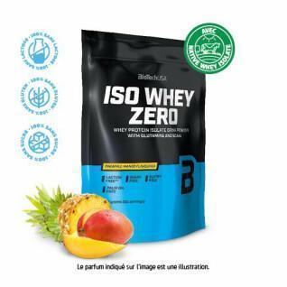 Pack of 10 bags of protein Biotech USA iso whey zero lactose free - Ananas-mangue - 500g