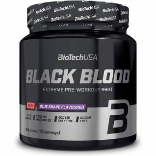 Pack of 10 jars of booster Biotech USA black blood caf + - Raisin bleu - 300g