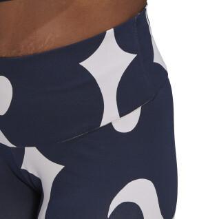 Women's ribbed mid-length shorts adidas Marimekko GT