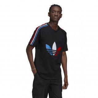 T-shirt Adidas tricolore logo trèfle