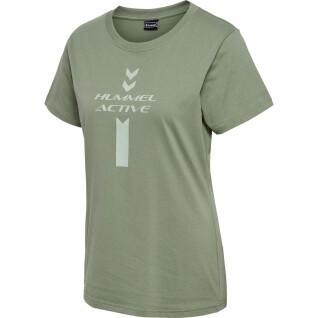 Women's graphic cotton T-shirt Hummel Active