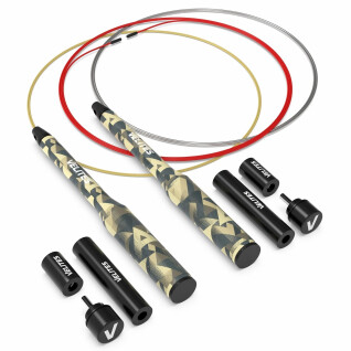 Weighted skipping rope set with cables Velites Fire 2.0