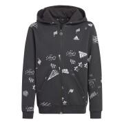 Full-zip hoodie for Brand Lifestyle Print Woman - Lifestyle adidas - Allover kids - Sweatshirts Love