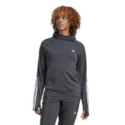 Women's hooded sweatshirt adidas Own the Run 3 Stripes