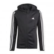 Children's hooded sweatshirt with zip adidas Designed To Move 3-Bandes